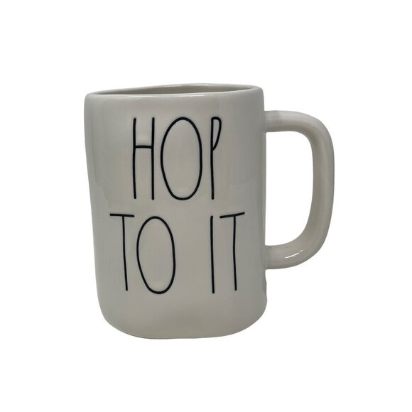 Rae Dunn Mug HOP TO IT Original Ceramic 16oz Coffee Cup RD Kitchen Decor Easter - Picture 1 of 7